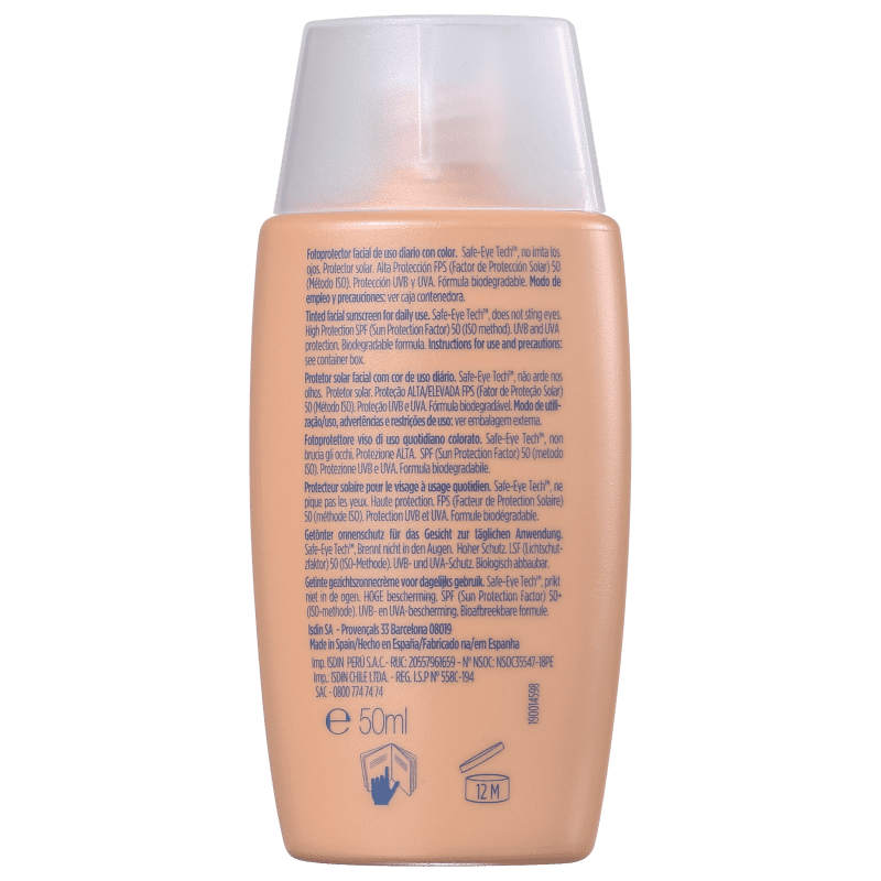ISDIN Fotoprotector FusionWater Color FPS 50 - Protetor Solar com Cor 50ml