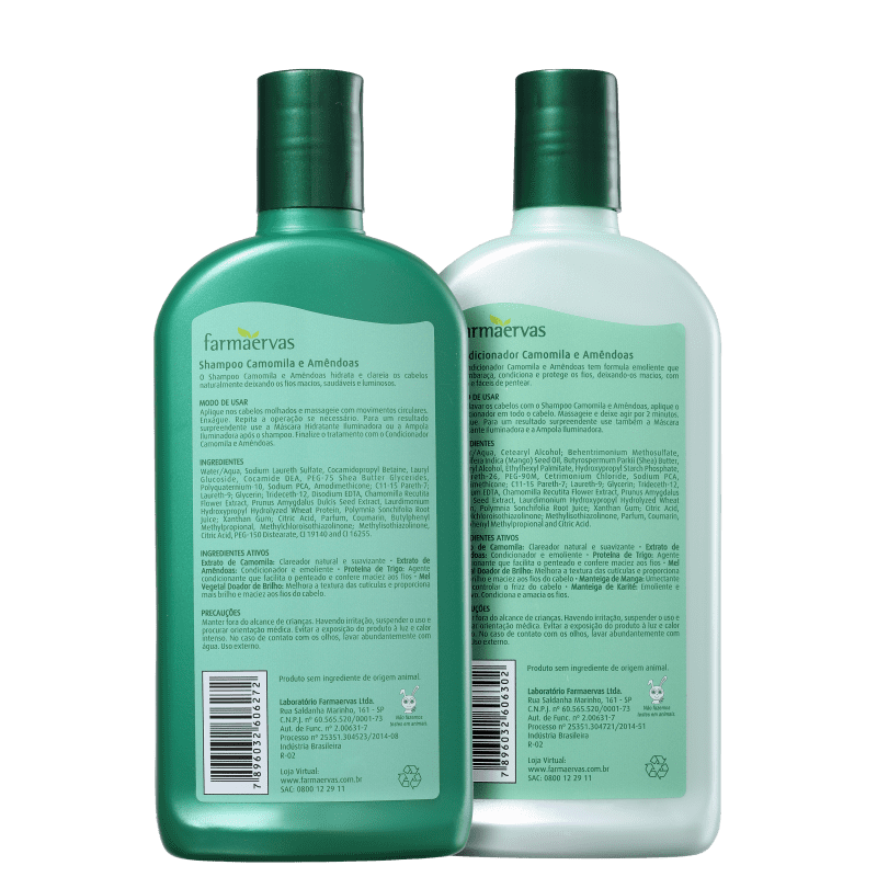 Kit Farmaervas Camomila e Amêndoas Duo (2 Produtos)