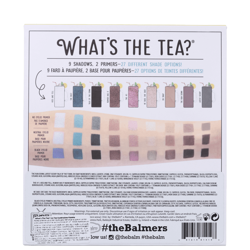 The Balm What’s the Tea? Ice Tea - Paleta de Sombras 12,6g