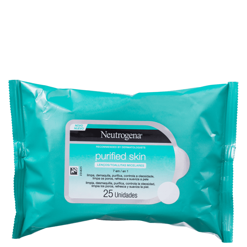 Neutrogena Purified Skin 7 em 1 - Lenço Demaquilante (25 Unidades)