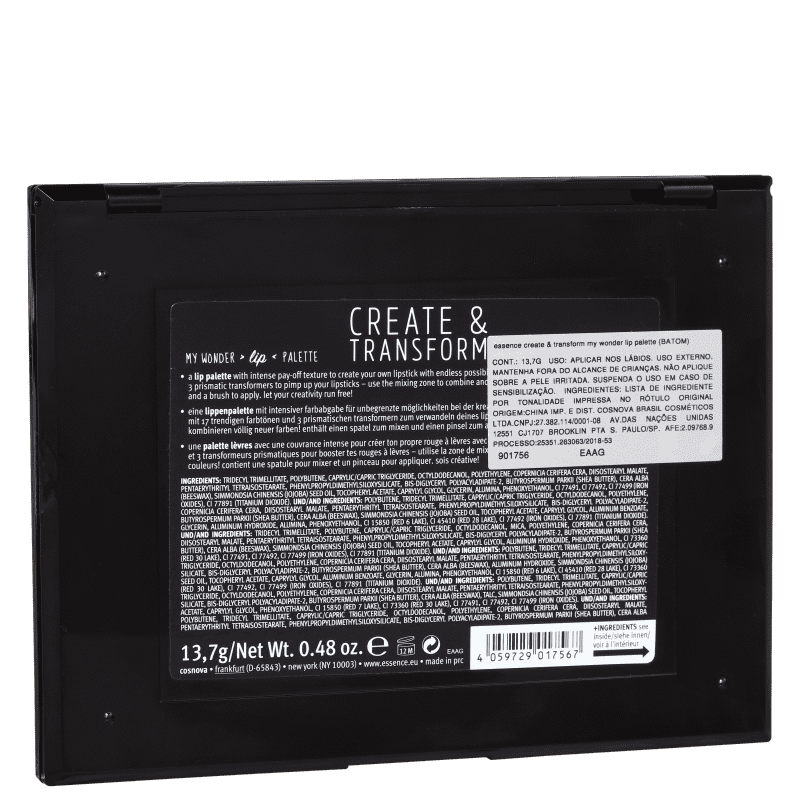 Essence Create & Transform My Wonder Lip - Paleta de Batons 13,7g