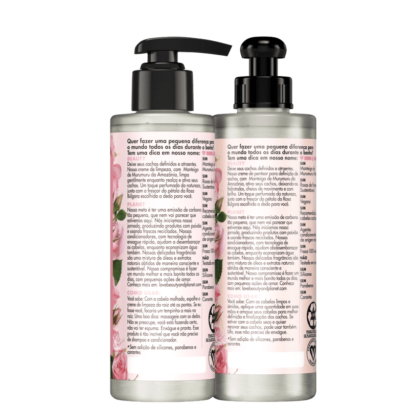 Kit Love, Beauty and Planet - Creme para pentear + Creme de limpeza Curls Intensify