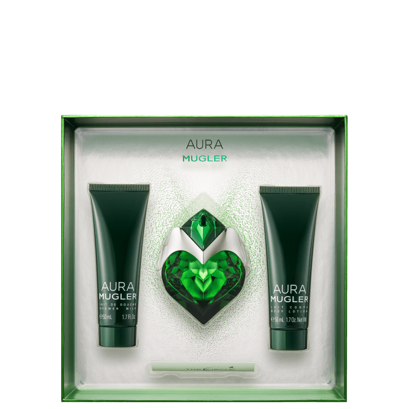 Conjunto Aura Mugler Feminino - Eau de Parfum 30ml + Loção Corporal 50ml + Gel de Banho 50ml