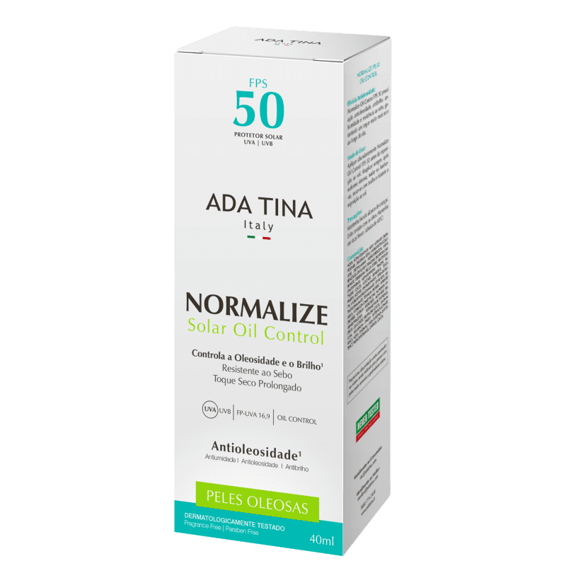 Ada Tina Normalize Solar Oil Control FPS 50 - Protetor Solar 40ml