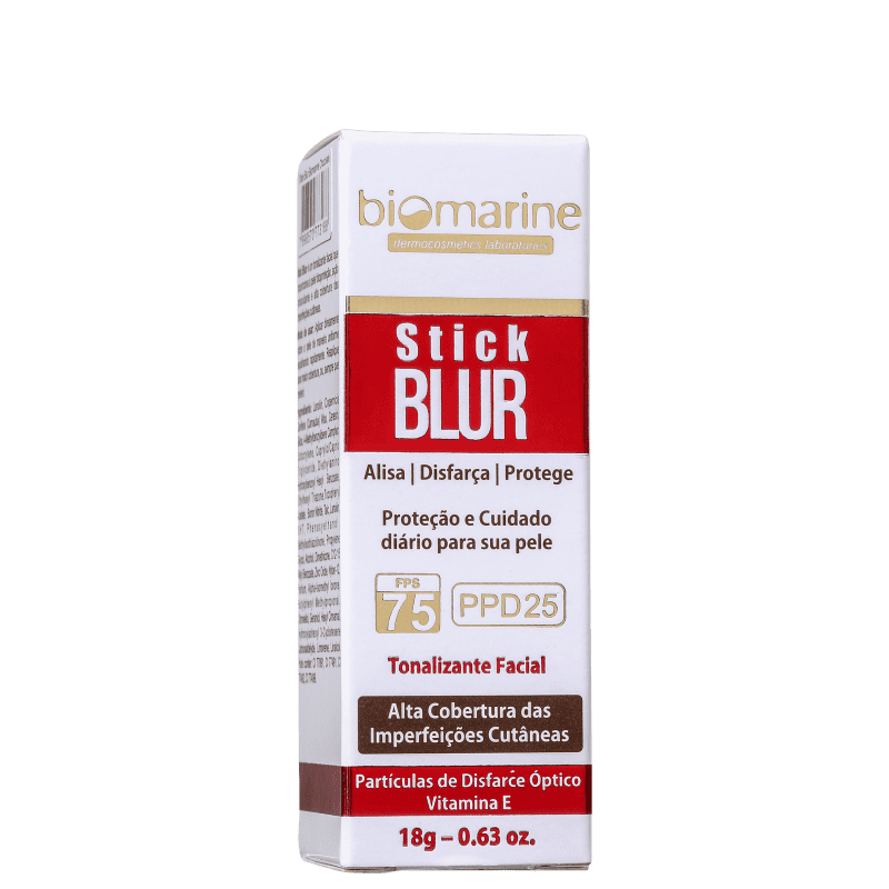 Biomarine Stick Blur FPS 75 PPD 25 Chocolate - Base em Bastão 18g