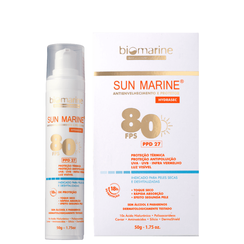Biomarine Sun Marine FPS 80 - Protetor Solar Facial 100ml