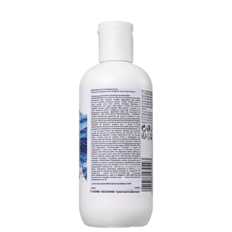 Schwarzkpf Professional Bold Color Wash Azul - Shampoo Tonalizante 300ml