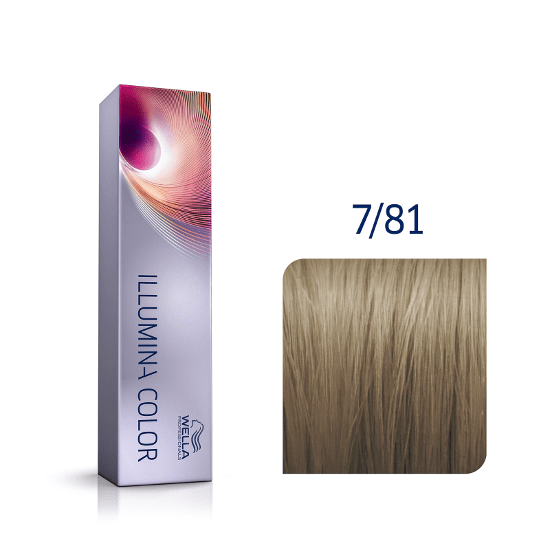 Wella Professionals Illumina Color 7/ 81 Louro Médio Perolado Acinzentado - Coloração 60ml