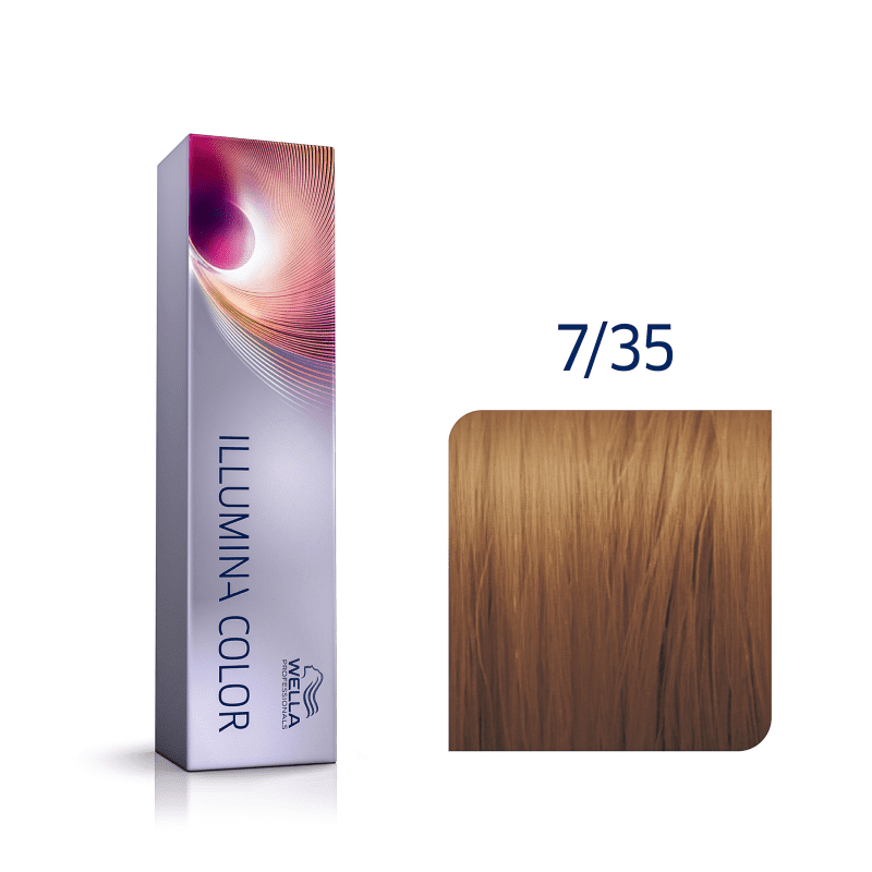 Wella Professionals Illumina Color 7/35 Louro Médio Dourado Acaju - Coloração 60ml