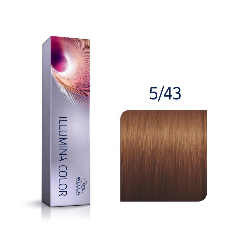 Wella Professionals Illumina Color 5/43 Castanho Claro Vermelho Dourado - Coloração 60ml
