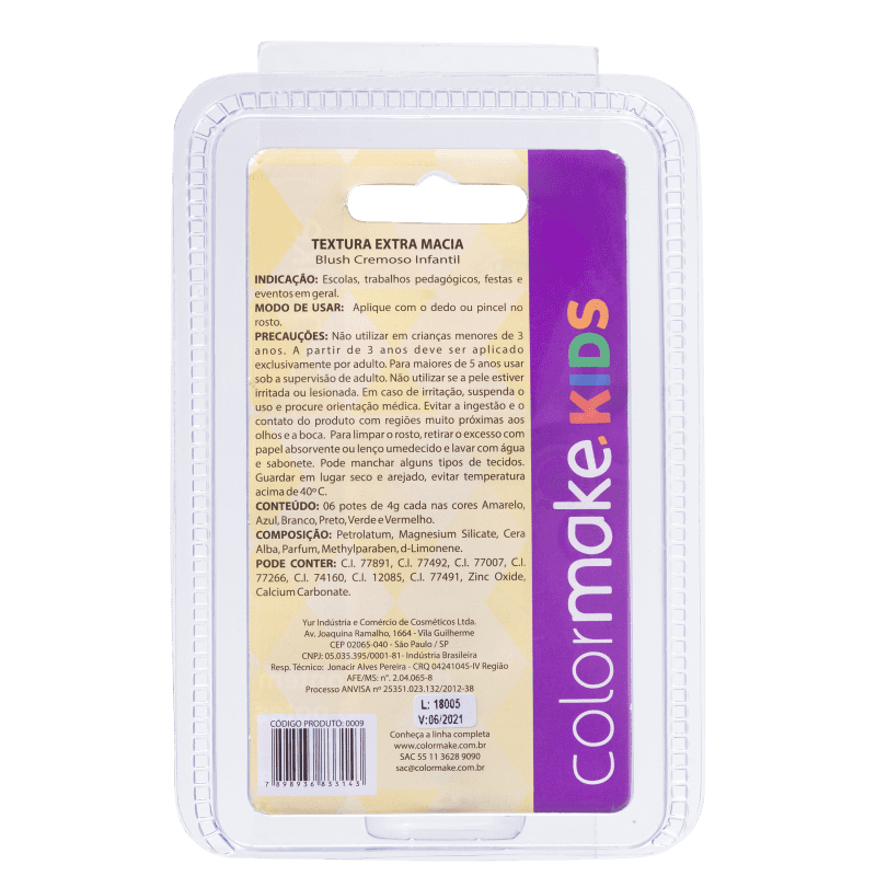 Kit Colormake Kids Tinta Facial (6 Unidades)
