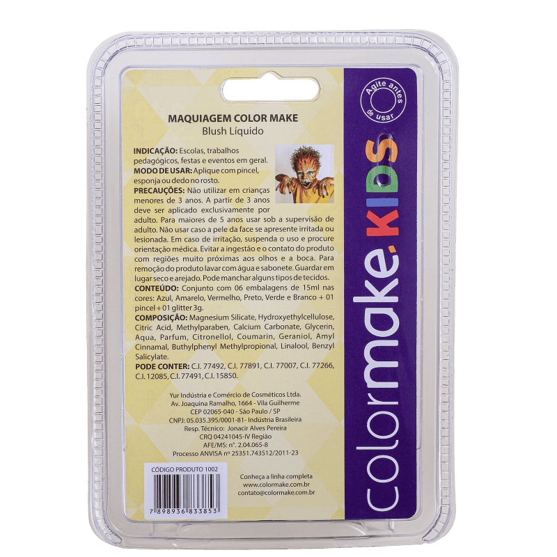 Kit Colormake Kids Glitter (8 Produtos)