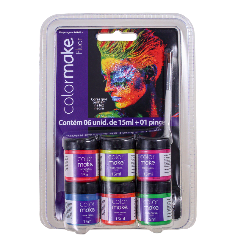 Kit Colormake Fluor Tinta Facial (6 Unidades)