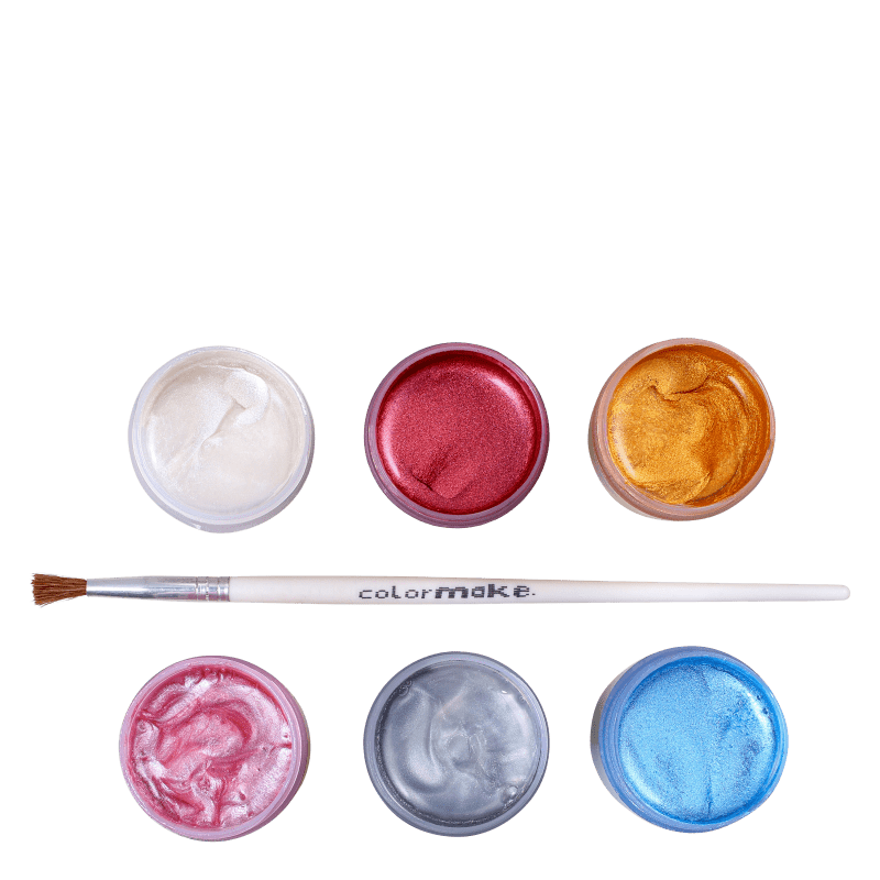 Kit Colormake Tinta Metálica Cartela (6 Unidades)