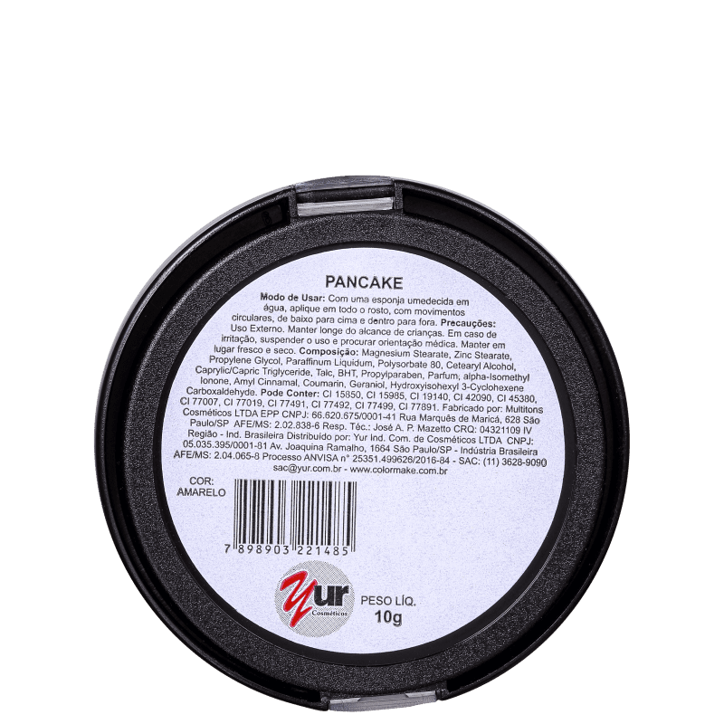 Colormake Pancake Amarelo - Base Compacta 10g