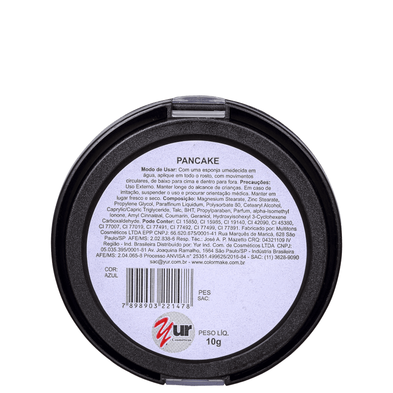 Colormake Pancake Azul - Base Compacta 10g