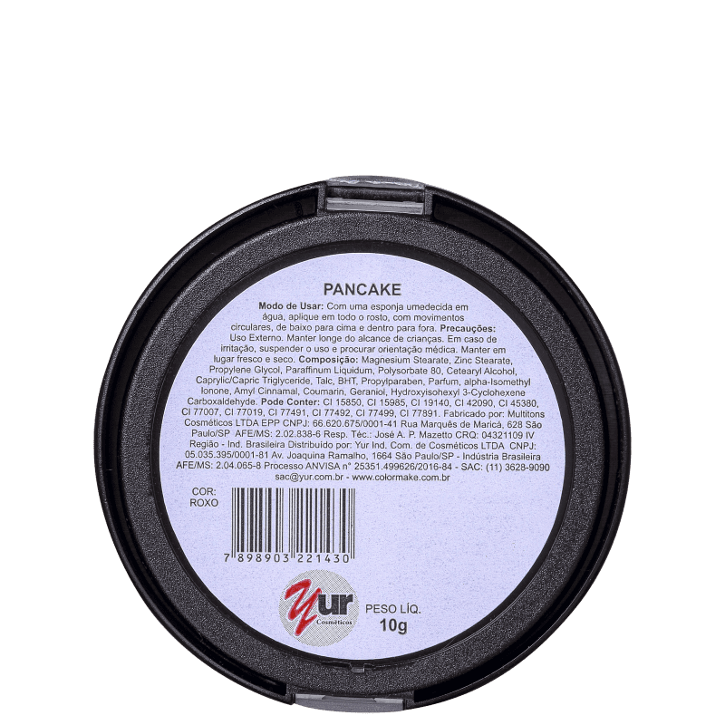 Colormake Pancake Roxo - Base Compacta 10g