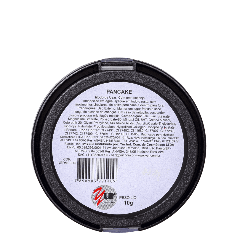 Colormake Pancake Vermelho - Base Compacta 10g