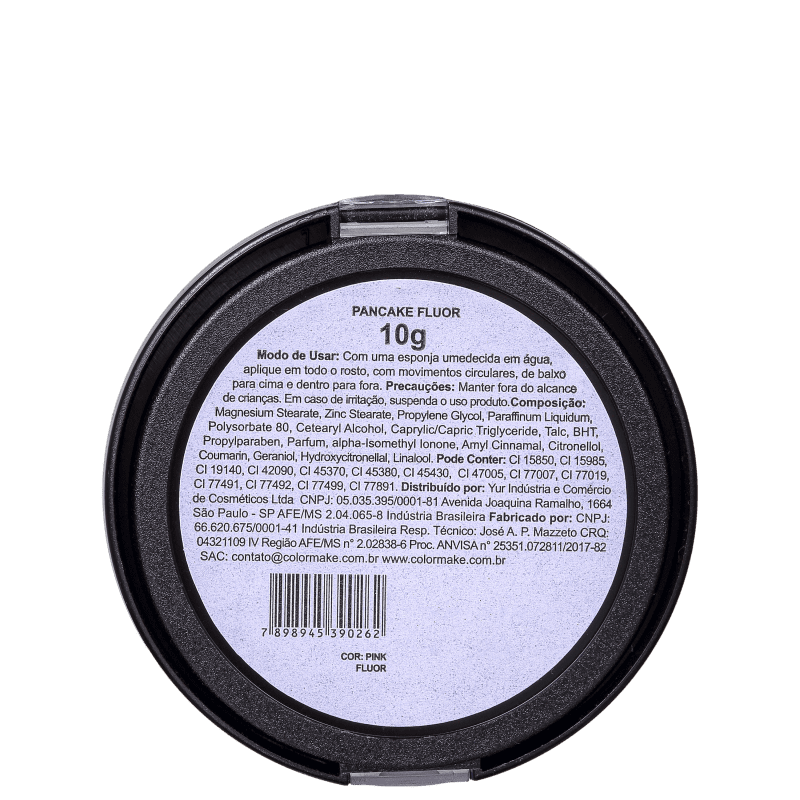 Colormake Pancake Fluorescente Pink - Base Compacta 10g