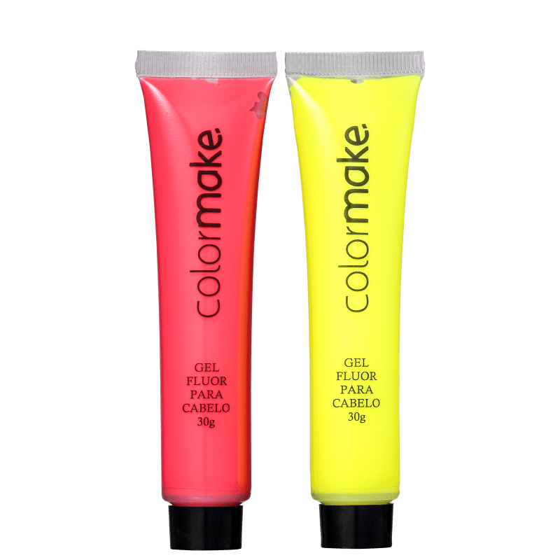 Kit Colormake Gel Fluorescente Amarelo e Vermelho (2 Unidades)