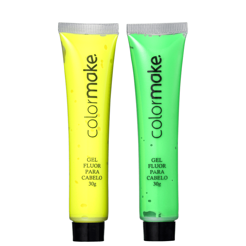 Kit Colormake Gel Fluorescente Verde e Amarelo (2 Unidades)
