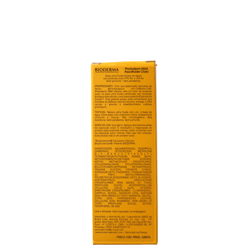Bioderma Photoderm Max Aquafluide FPS 50+ Cor Claro - Protetor Solar Facial 40ml
