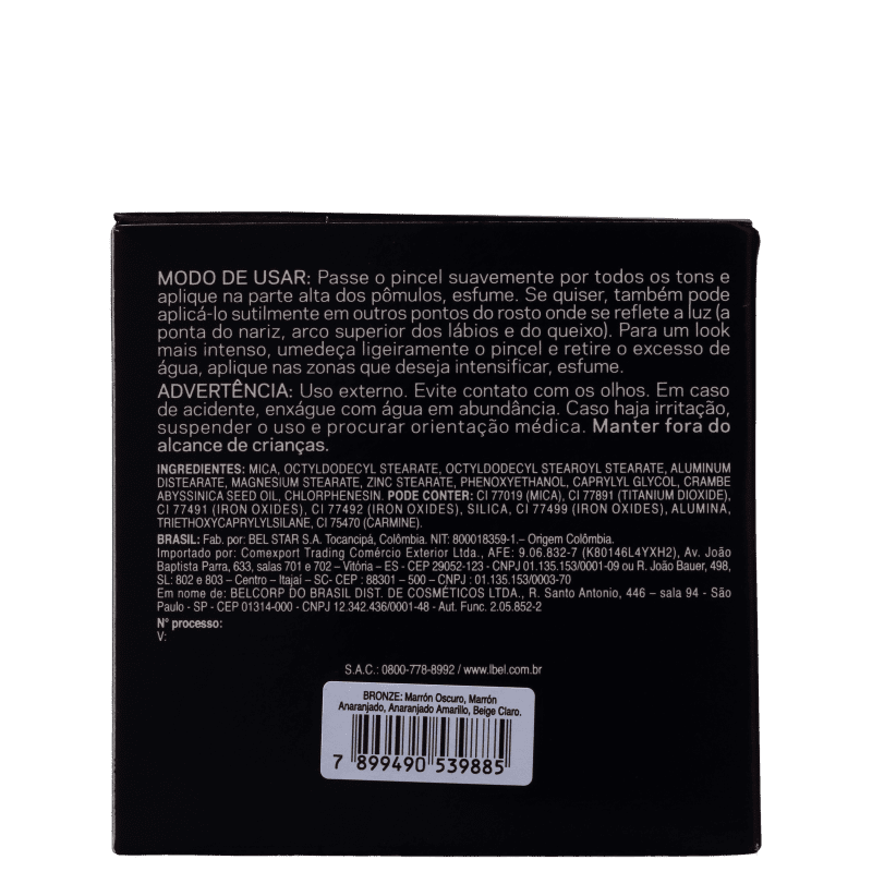 L'Bel Le Lumière Bronze - Pó Iluminador e Bronzer 5g