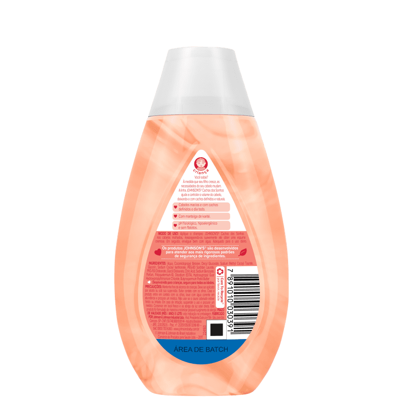 Shampoo Johnson's Baby Cachos dos Sonhos 400ml