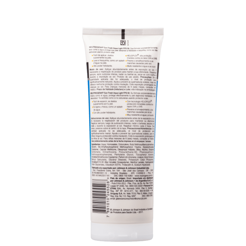 Neutrogena Sun Fresh Aqua Light FPS 50 - Protetor Solar 200ml