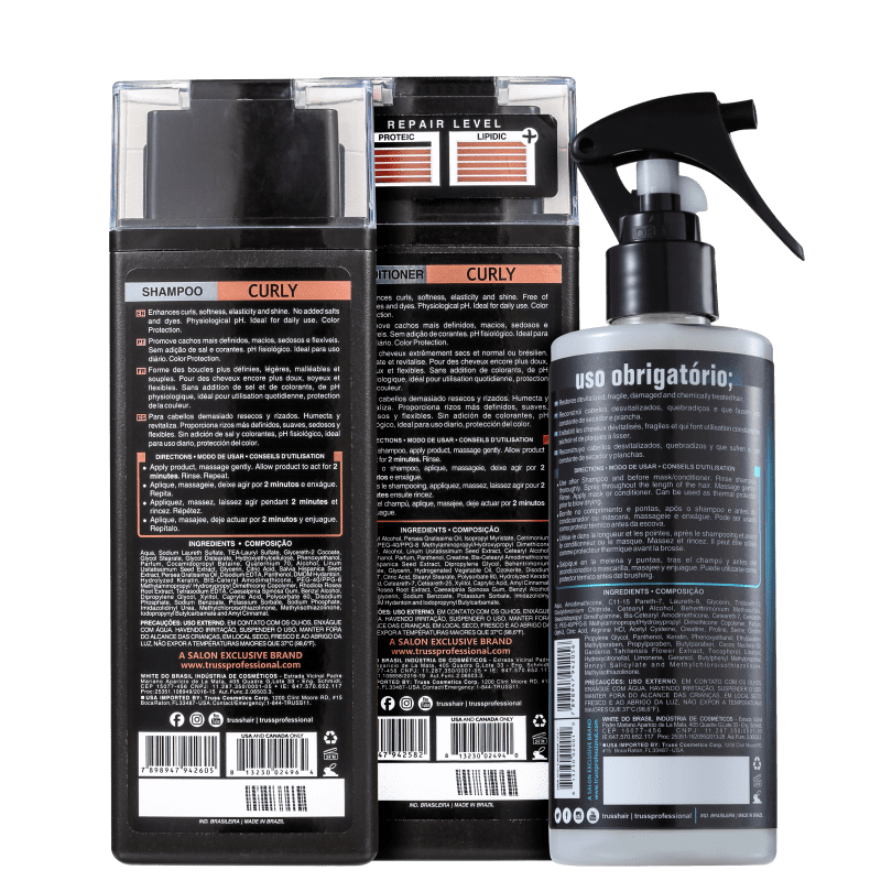 Kit Truss Curly Obrigatório (3 Produtos)