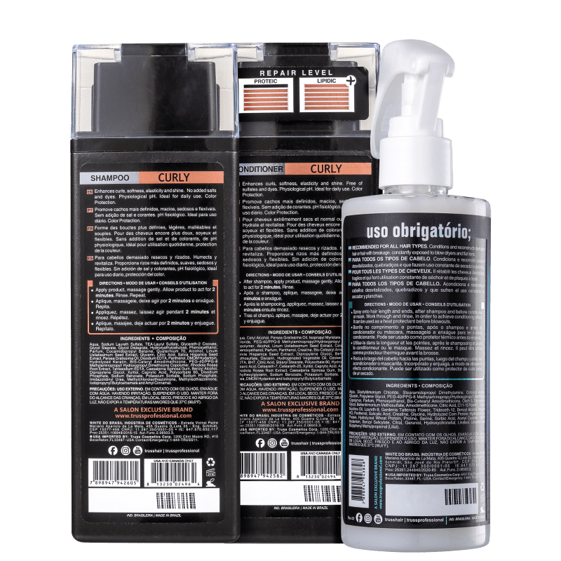 Kit Truss Curly Obrigatório (3 Produtos)