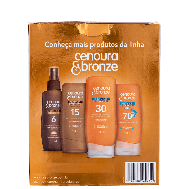Kit Cenoura & Bronze - Protetor Solar FPS 30 110ml + Protetor Solar Kids FPS 50 110ml
