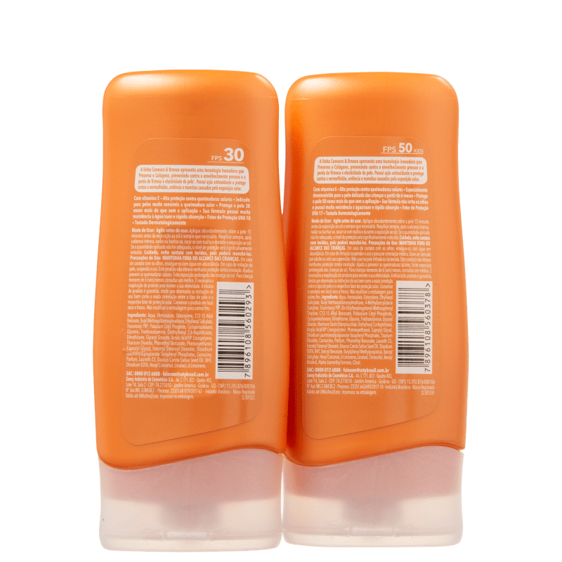 Kit Cenoura & Bronze - Protetor Solar FPS 30 110ml + Protetor Solar Kids FPS 50 110ml