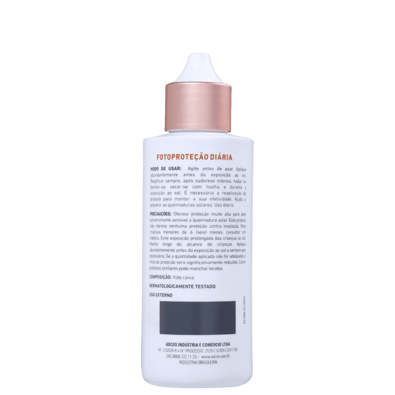 Adcos Fotoproteção Diária Fluid Tonalizante FPS 70 - Protetor Solar 50ml