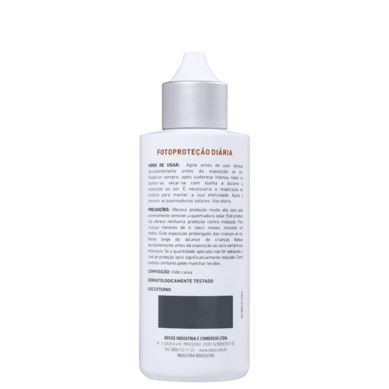 Adcos Fotoproteção Diária Fluid Incolor FPS 70 - Protetor Solar 50ml