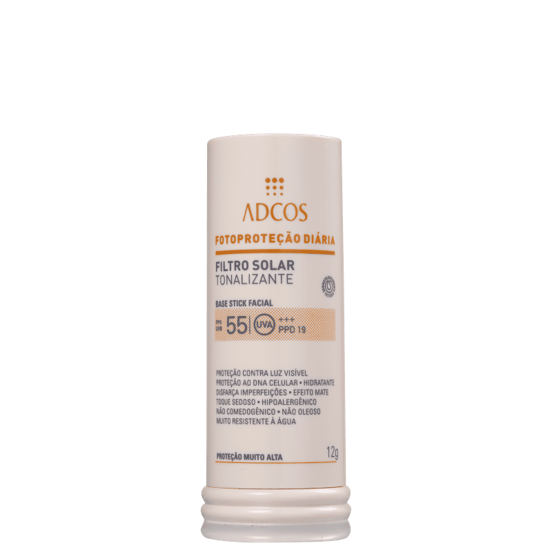 Adcos Fotoproteção Diária Tonalizante Stick FPS 55 Bronze - Protetor Solar com Cor 12g