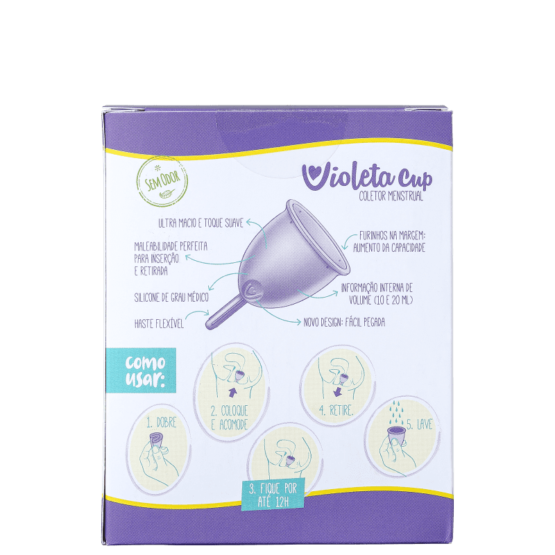 Violeta Cup Tipo B Transparente - Coletor Menstrual 36g
