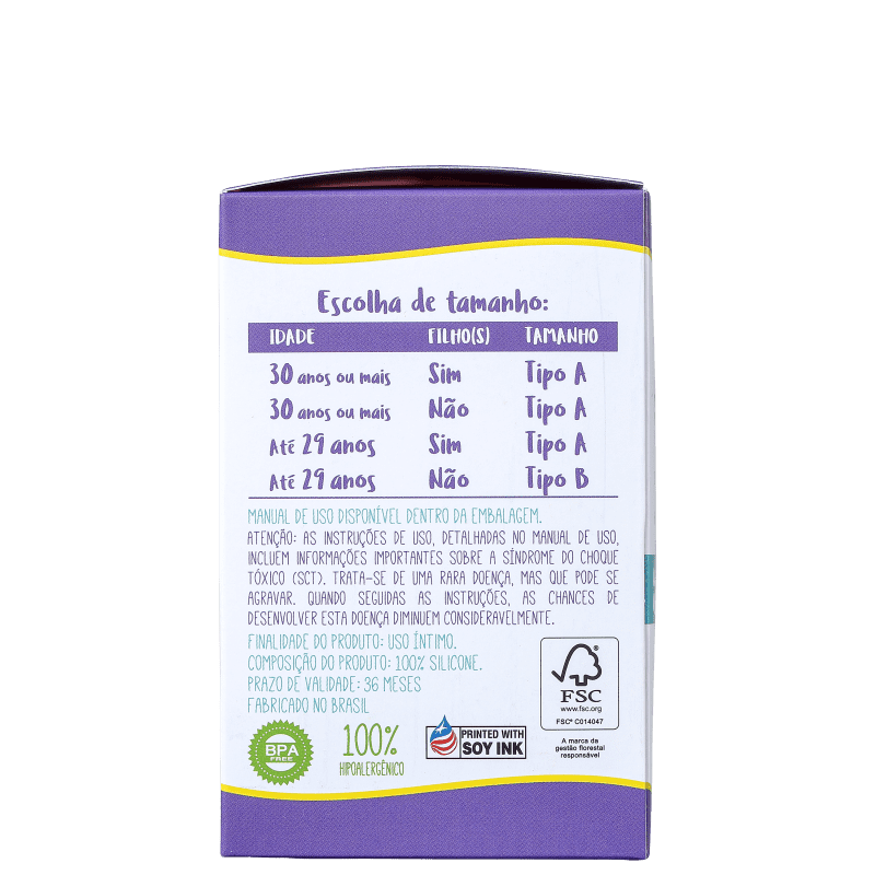 Violeta Cup Tipo A Rosa - Coletor Menstrual 40g