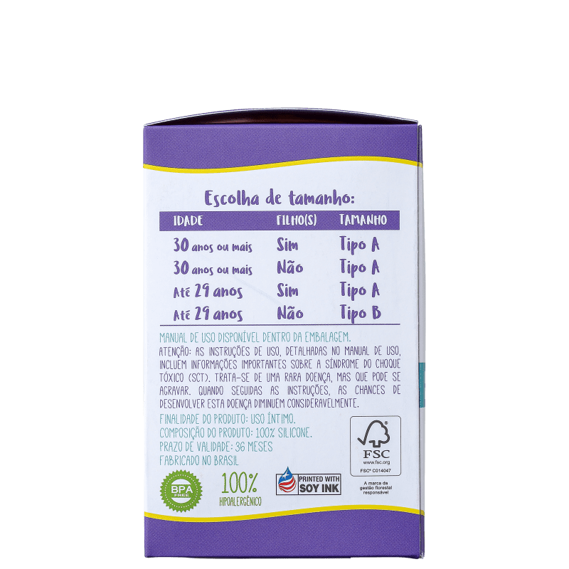 Violeta Cup Tipo B Rosa - Coletor Menstrual 36g