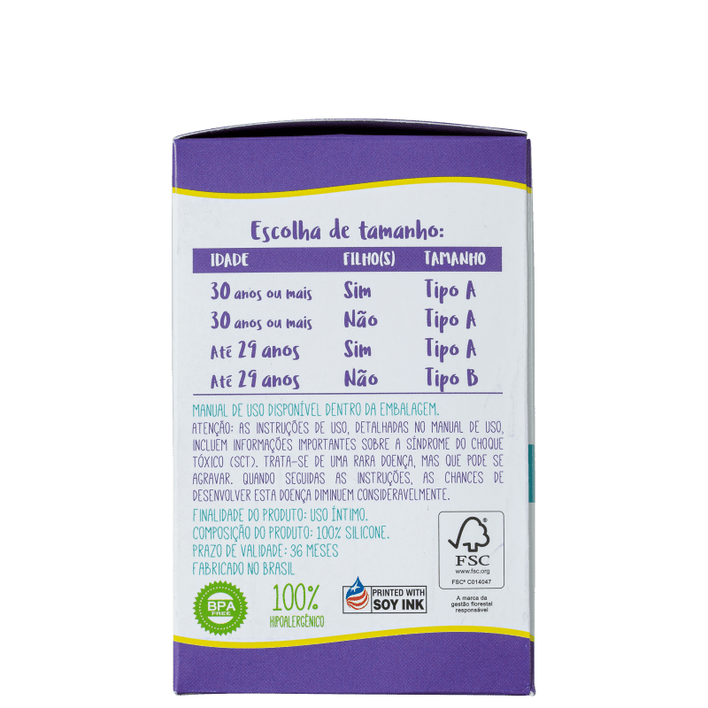 Violeta Cup Tipo B Vermelha - Coletor Menstrual 36g