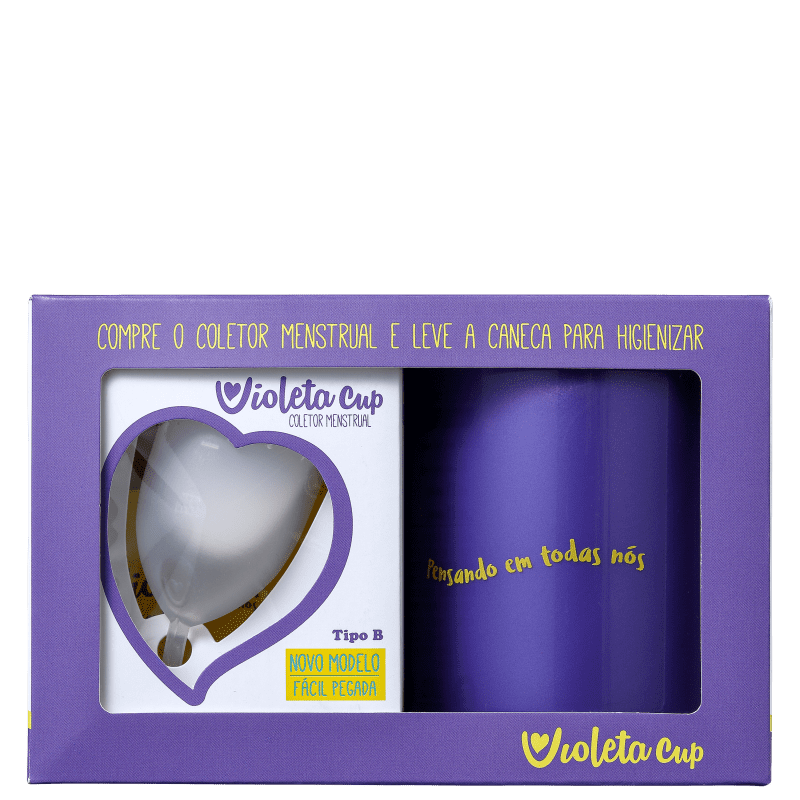 Kit Violeta Cup Tipo B Transparente (2 Produtos)