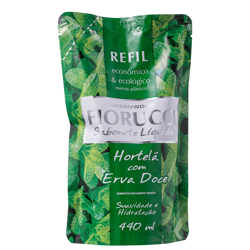 Fiorucci Hortelã com Erva Doce Refil - Sabonete Líquido 440ml Menor preço em Fiorucci Hortelã com Erva Doce Refil - Sabonete Líquido 440ml