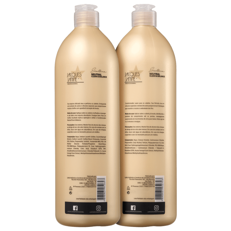 Kit Jacques Janine Professionnel Excellence Neutral Pure & Balance Duo (2 Produtos)