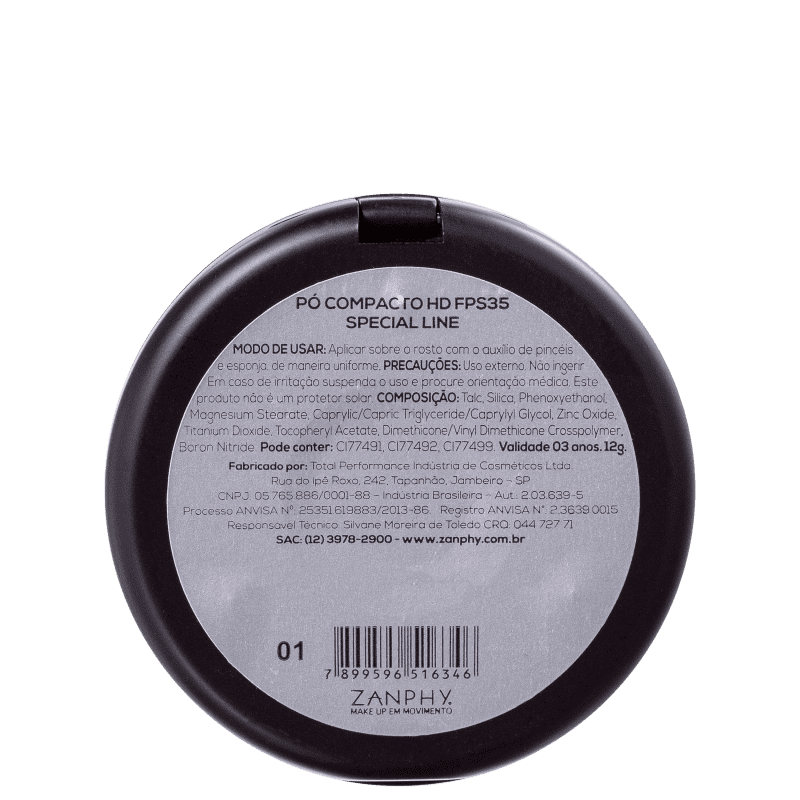 Zanphy Special Line FPS 35 01 - Pó Compacto 12g