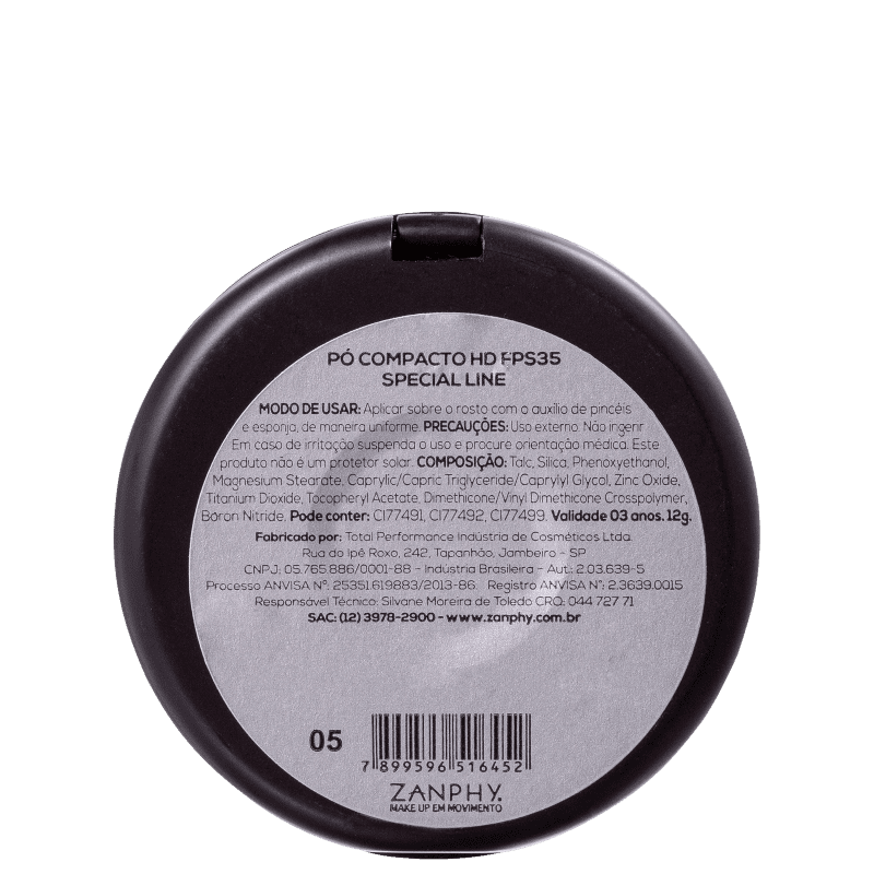 Zanphy Special Line FPS 35 05 - Pó Compacto 12g