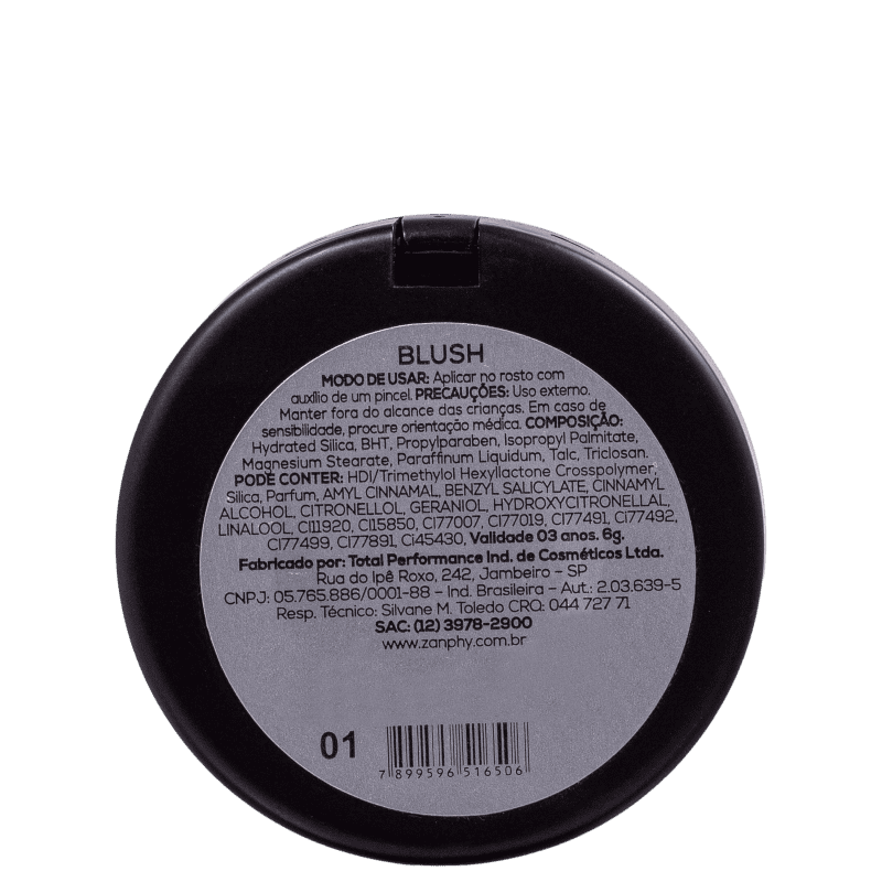 Zanphy Special Line HD 01 - Blush em Pó 6g