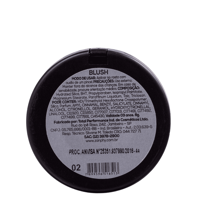 Zanphy Special Line HD 02 - Blush em Pó 6g