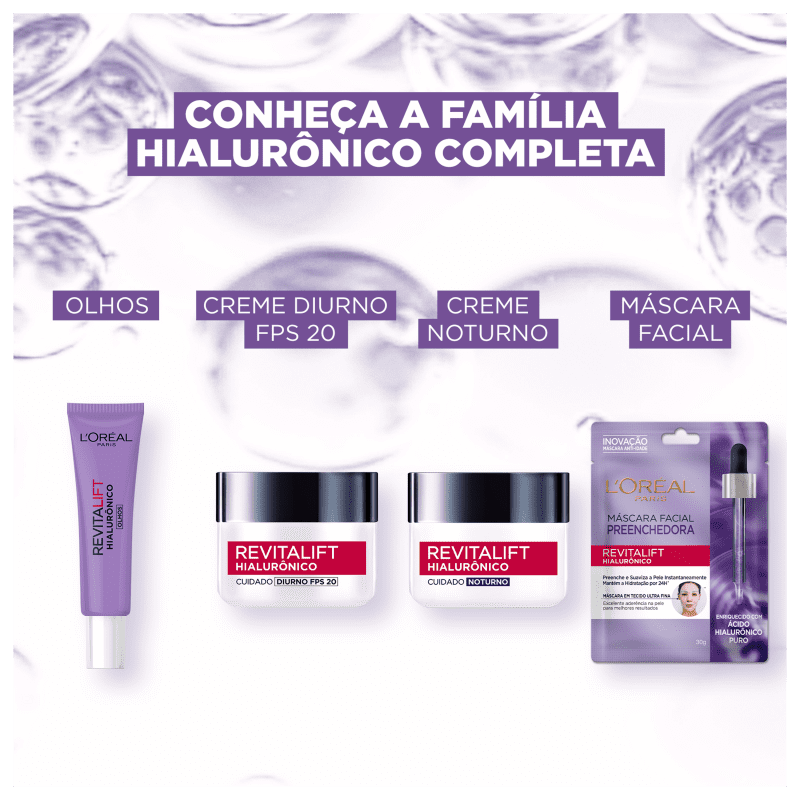 L'Oréal Paris Revitalift Hialurônico FPS 20 Tratamento Diurno - Anti-Idade 50ml