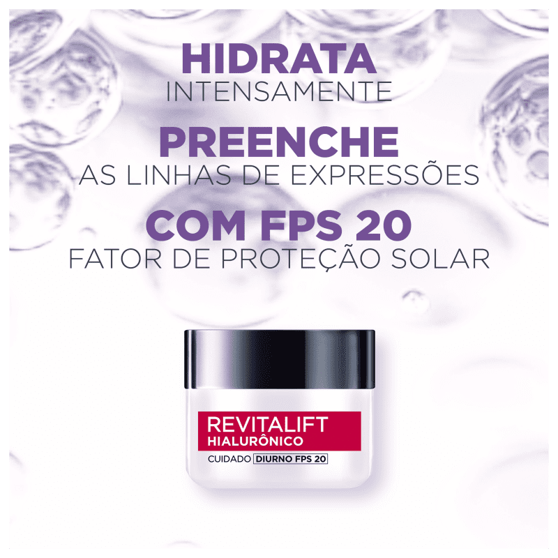 L'Oréal Paris Revitalift Hialurônico FPS 20 Tratamento Diurno - Creme Anti-Idade 50ml