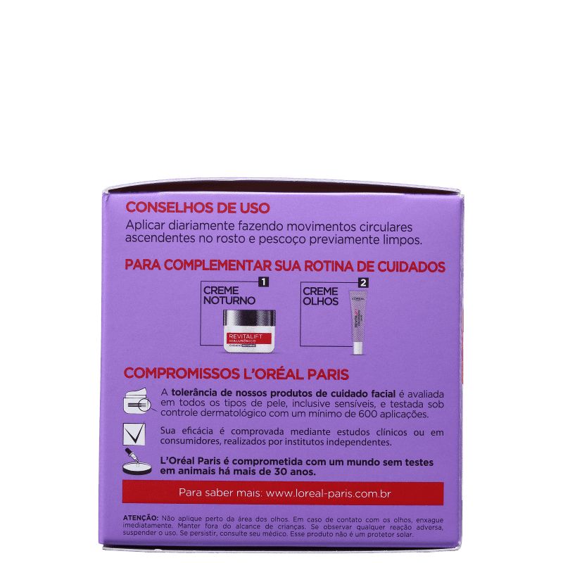 L'Oréal Paris Revitalift Hialurônico FPS 20 Tratamento Diurno - Anti-Idade 50ml